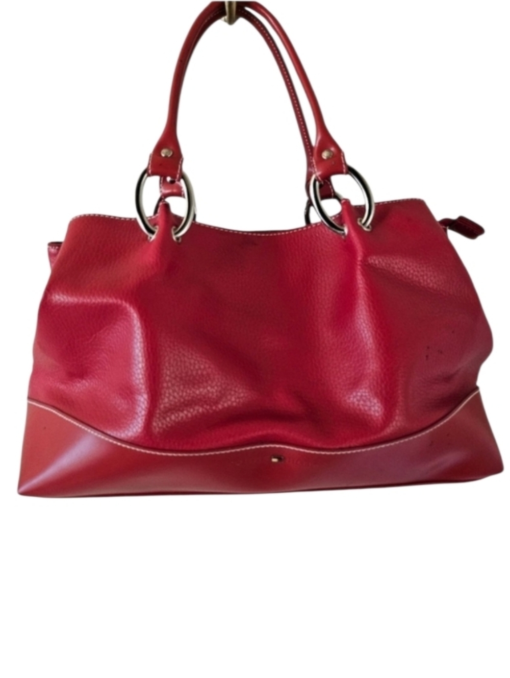 Tommy Hilfiger Red Faux Leather City Slouchy Large Handbag
